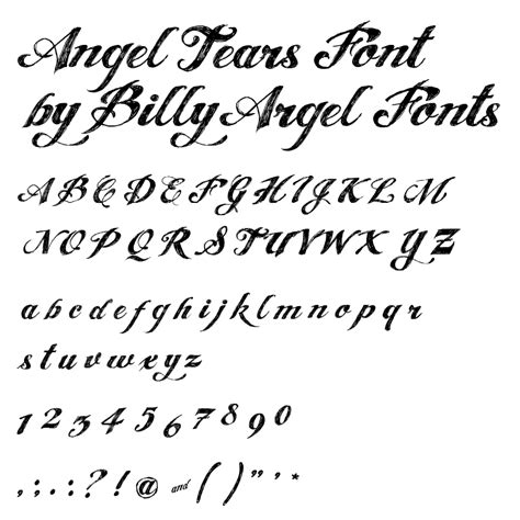 angel tears font tester|angel tears tattoo font.